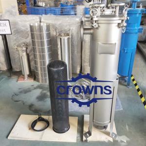 Vertical Style Electronics Liquid Filtration 304 Stainless Steel Single Bag Filter Housing