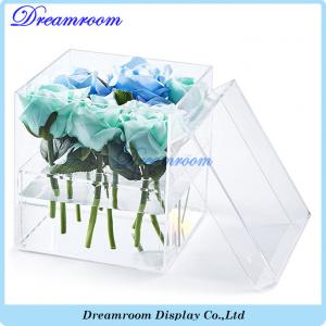 China Wholesale Clear Transparent 9 Rose Display Acrylic Flower Box supplier