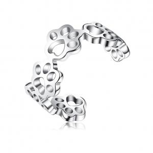 Pet Paw S925 Sterling Silver Opening Ring Fashion Men And Women Rings