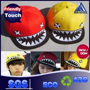 China Colorful Flat Brim Baseball Cap For Children Monster Raised Embroidered Logo supplier