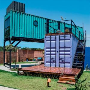 Exhibition Center Prefab Shipping Container Homes / Prefab Storage Container Homes With Yards