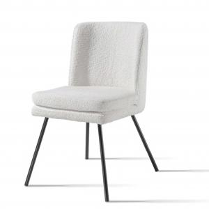 China Modern  High quality  Nordic Design Living room Furniture Luxury Fabric  Metal Leg Side Chair supplier