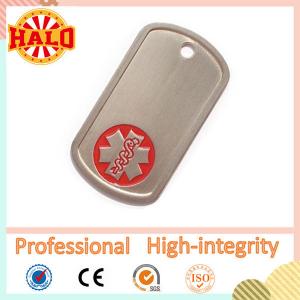 Colored aluminum cheap dog tag necklaces embossing