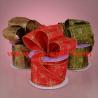 Bronzing multicolor rosettes ribbons awards Plain Color Woven Organza ribbon