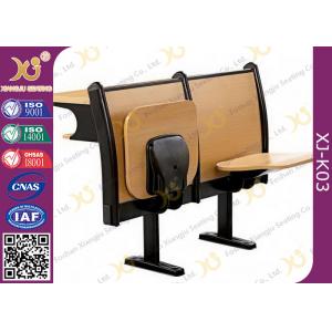 China Double Person College School Desk And Chair, Wood Campus Bench And Table For Sudent supplier
