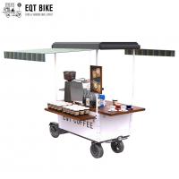 China 4 Wheels Vending Outdoor Coffee Cart Powder Coating Mobile Coffee Bike on sale
