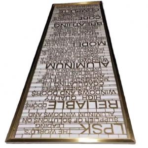 Customize gold metal room dividers screens laser cutting design