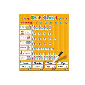 China Whiteboard Magnetic Star Reward Chart , Magnetic Dry Erase Rewards Chore Chart supplier