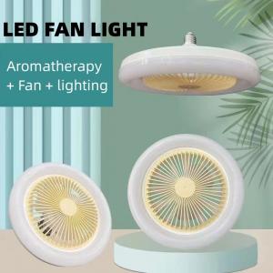 China LED Aromatherapy Fan Light Bedroom Dining Room Ceiling Fan Light Lighting + Fan 2-In-1 Invisible Fan Pendant Light supplier