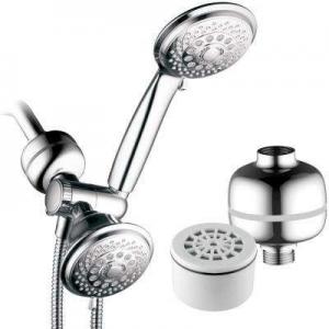 China Stainless Steel Shower Water Filter Chrome Plated With Filter Inside 0.8 Gallons/Minute supplier