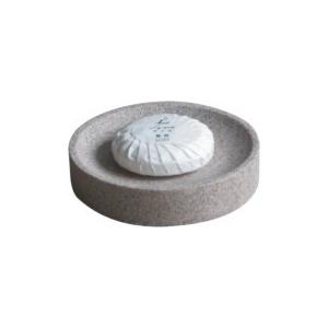 Resin Sandstone Soap Dish Round Shape For Luxury Bathrooms