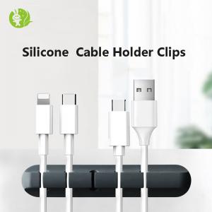 Хомут для кабелей силикона LFGB практически, запоминающее устройство зарядного кабеля прибора замотки кабеля USB силикона менеджера кабеля стола