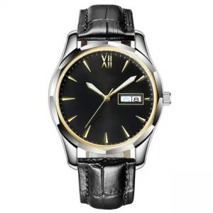 China Luminous Luxury Automatic Watches Men OEM Waterproof Leather Watch supplier