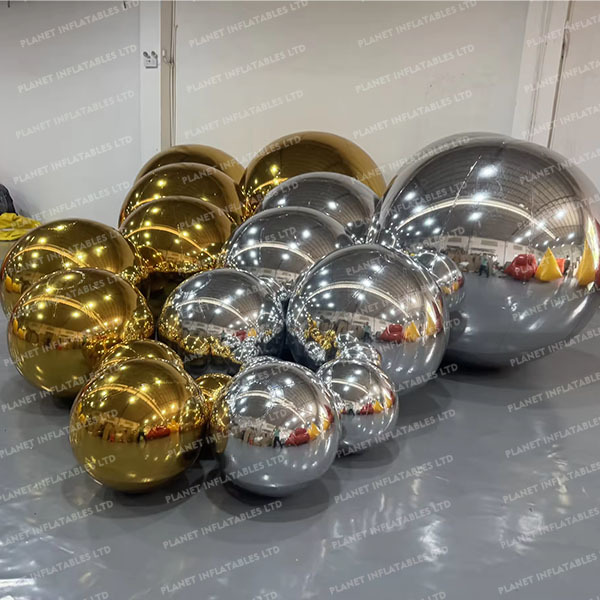 Giant Hanging Silver Reflective Inflatable Mirror Balloon Indoor Decorative Inflatable Mirror Ball