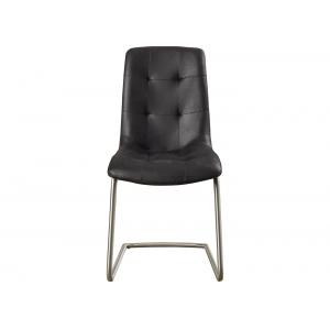 China Contemporary 14.2KGS 89cm 61cm Black Leather Look Dining Chairs supplier