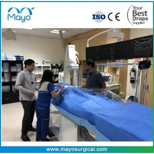 PP PE Femoral Angiography Drape Disposable Surgical Drapes With 4 Hole
