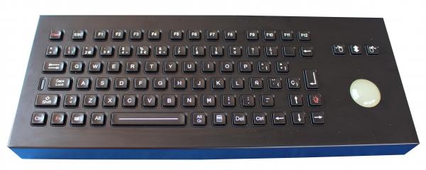 IP65 85 keys explosion proof black industrial keyboard with backlit trackball