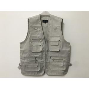 Mens classic vest，mens waist coat, vest in 100% polyester washed fabric, stone/beige colour, S-3XL
