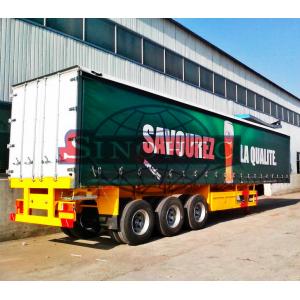 China 14m Tri Axle Heavy Duty Semi Trailers , Bulk Cargo Dry Van Semi Trailer supplier