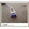 China Fashion Jewelry 925 Sterling Silver Gemstone Pendant with Purple Zircon W-VB901 wholesale