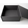 157gsm Art Paper Black Gift Box With Lid Foldable Rigid Magnetic Packaging