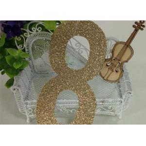 China Hight 5 &quot; Christmas Festival Glitter Cardboard Letters , Number 8 Alphabet Glitter Letters wholesale