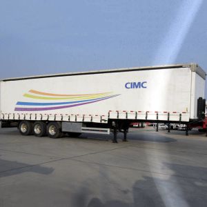 China Rideau mou Van Trailer en Side12m 40 Ton Tri Axle Tarp CIMC supplier