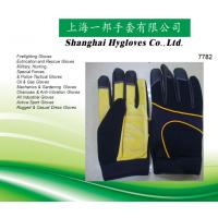 China EN 388 2122 CE High Abrasion Mechanics Wear Gloves Leather Palm on sale