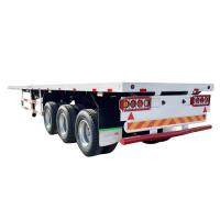 China Heavy Duty Tandem Axle Flatbed Trailer Manufacturers 20 Foot 40 Foot on sale