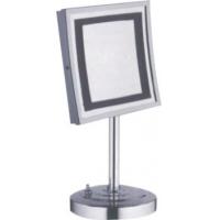 China Cosmetic Bathroom Magnifying Mirrors Chrome Square LED Desktop on sale