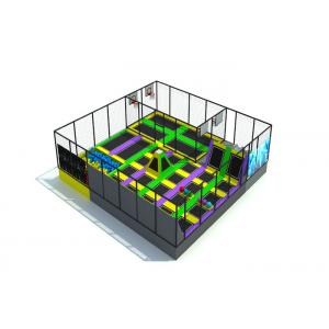China Amusement Park Equipment Kids Trampoline Park 14x14.5x4.2m With Solid Fence supplier