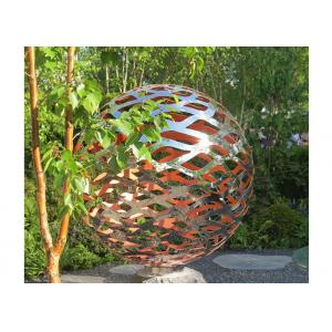 150 Diameter Stainless Steel Ball Sculpture Polished Metal Hollow Sphere For Garden
