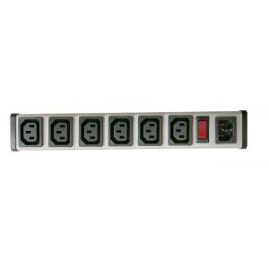 UL C-UL list IEC 6Way PDU Power Distribution Unit , Outlets Power Strip with Switch built in 15A Overload Protector