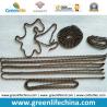 China Embalaje de encargo en la cadena plateada de plata de Fastenering de la gota del metal del rollo wholesale