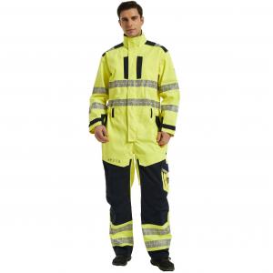 China CVC Hivis Yellow Fire Retardant Overall For Electric Industry supplier