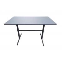 China Folding Steel Patio Table For Garden Hotel Outdoor on sale
