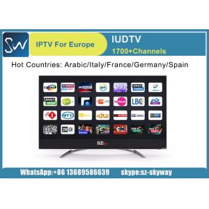 12 Months IUDTV 1700 Europe Arabic HD IPTV Subscription kodi list mag 250 V88 android tv converter box