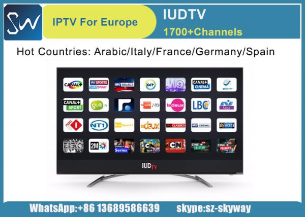 IUDTV IPTV Subscription 1 Year Arabic French Germany Italy UK Sweden Albania USA