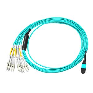 China Cabo de remendo ótico da fibra da rede do modo do cabo OM3 Mulit do núcleo MPO MTP do LC UPC 12 supplier