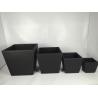 China High quality hot selling matt black large concrete flower pots for hotel and garden decorations wholesale