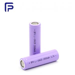 18620C Lithium Ion Rechargeable AAA Battery , 3.7V 2000mAh Battery 1.5A
