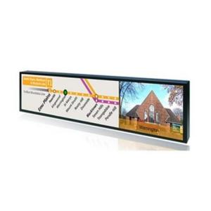 China 28 Inch Stretched Bar LCD Display Digital Signage Kiosk For Buses And Metro Stations supplier