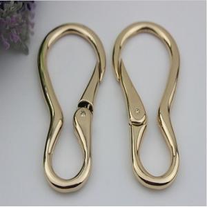 Handbag fitting length 90 mm light gold color zinc plated snap hook with good quality