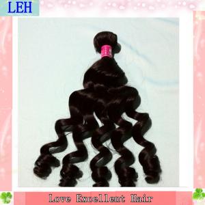 China Complete cuticle natural black brazilian hair loose wave supplier