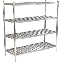 China Silver Stainless Steel Catering Equipment 1200x500x1550mm , 4 Tier Storage Shelf on sale
