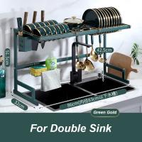 China Green Gold Over The Sink Drying Rack Stainless Steel Material 850mm Width on sale