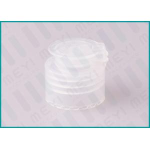 Transparent 24mm Flip Top Cap / Plastic Bottle Closures For Face Care Products