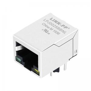 Bothhand KLU1S516-43 LF Compatible LINK-PP LPJ0025BBNL 10/100 Base-T Tab Down Green/Yellow Led 1x1 Port 8P8C amp connector rj45