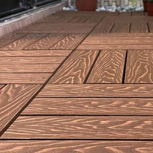 Residential hardwood Interlocking Patio Tiles Rotproof Wood Floor Tiles