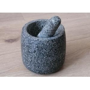 Home Kitchen Granite Marble Stone Mortar And Pestle Spice Mashed Garlic Jar